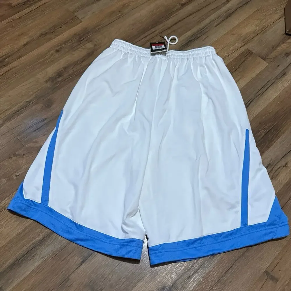 2006 Air Jordan Diamond White Blue Orange Basketball 228547-100 Y2K Shorts